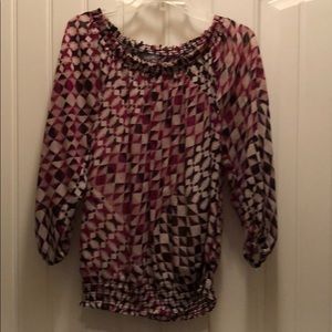 Black and pink blouse